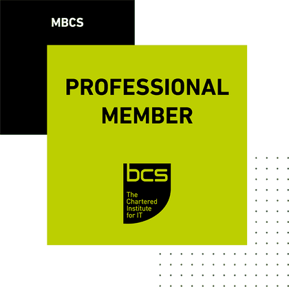 BCS Professional Member badge, BCS The Chartered Institute for IT