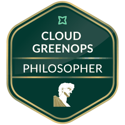 Cloud GreenOps Philosopher badge