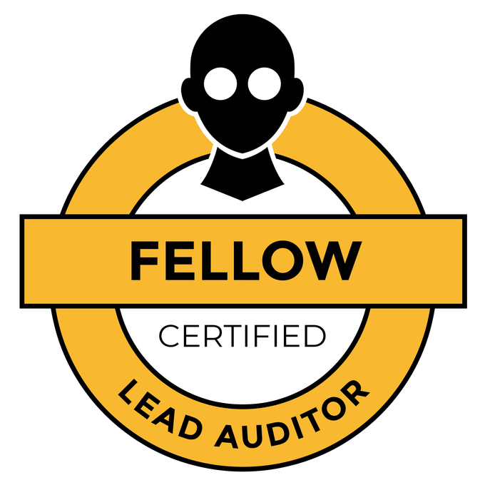 Fellow, Certified Lead Auditor badge: ISO/IEC 27701, ISO/IEC 42001 and ISO/IEC 27001, Mastermind Assurance