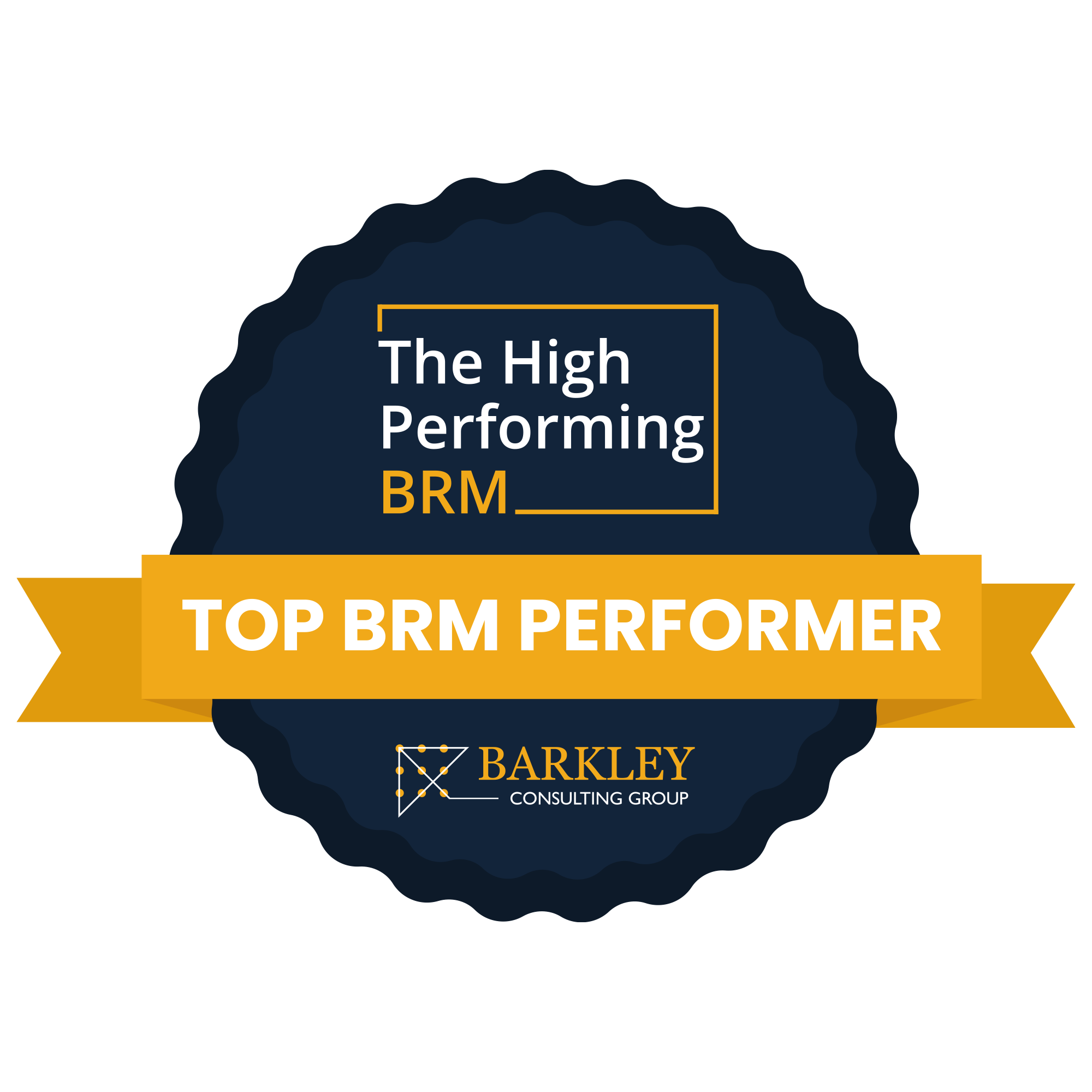 The High Performing BRM Designation badge, Barkley Consulting Group