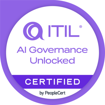 ITIL AI Governance Unlocked badge, PeopleCert