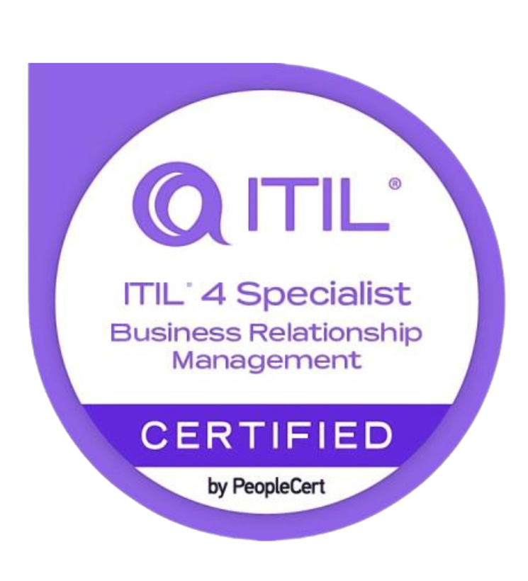 ITIL 4 Specialist Business Relationship Management badge, PeopleCert