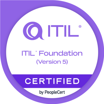 ITIL Foundation Version 5 badge, PeopleCert