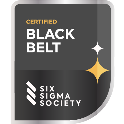 Lean Six Sigma Black Belt badge, Six Sigma Society